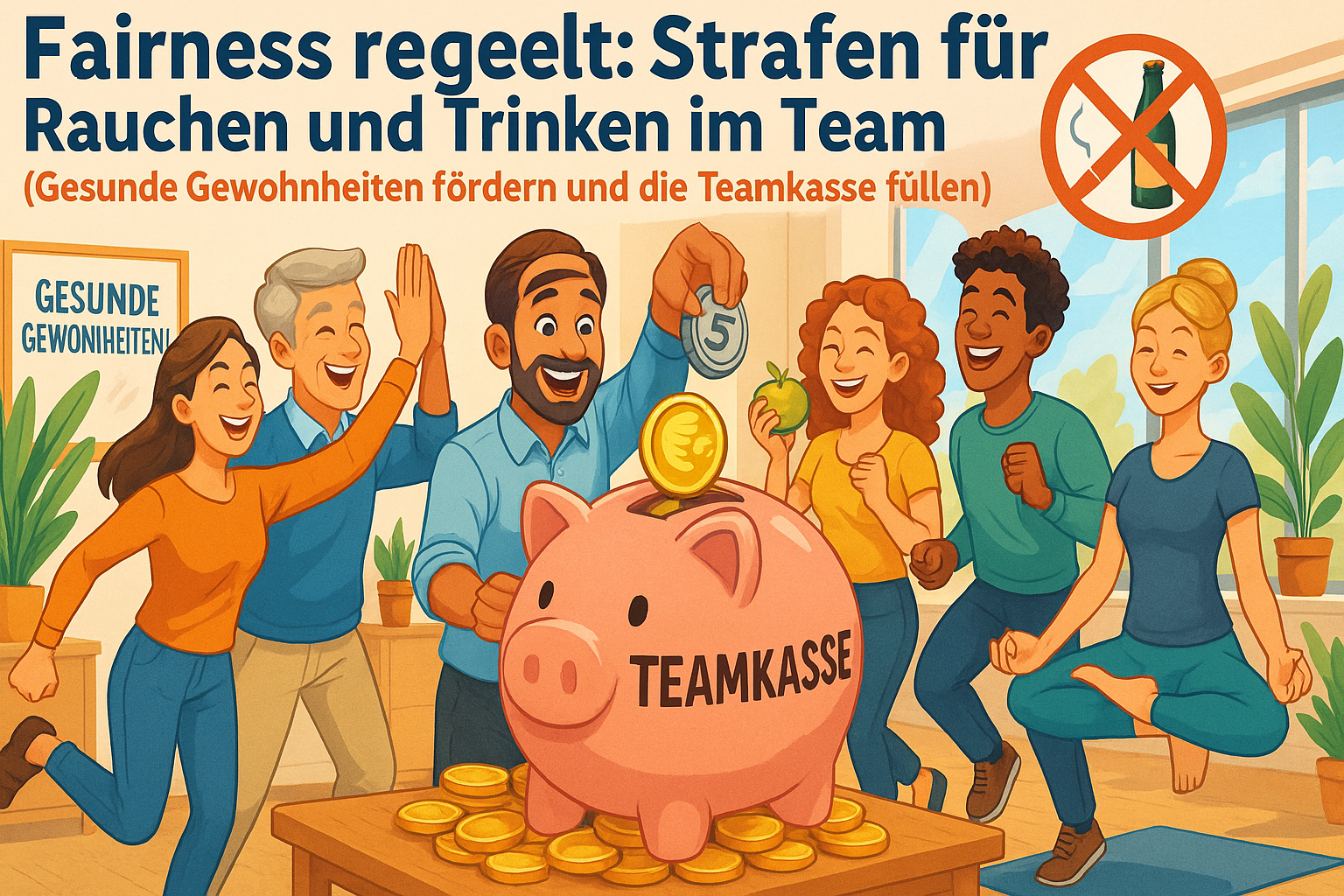 Fairness regelt: Strafen für Rauchen und Trinken im Team